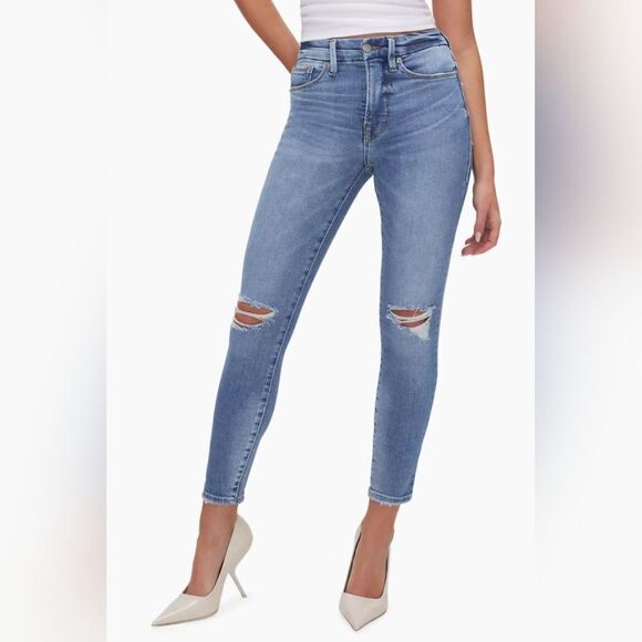Good American Good Legs Skinny Crop Jeans NWOT size 6/28 - Picture 1 of 6